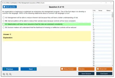 IIA IIA-CRMA Certification in Risk Management Assurance (CRMA) Exam Practice test exam simulator test engine exam Prep practice test questions answers Image 8