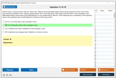 BACB BCABA Board Certified Assistant Behavior Analyst Practice test exam simulator test engine exam Prep practice test questions answers Image 11