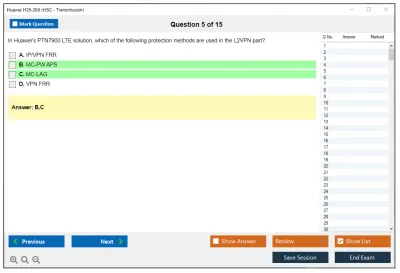 Huawei H35-260 HCSA-Field-Transmission & PTN V1.0 Practice test exam simulator test engine exam Prep practice test questions answers Image 5