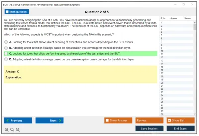 BCS TAE ISTQB Certified Tester Advanced Level-Test Automation Engineering Practice test exam simulator test engine exam Prep practice test questions answers Image 2