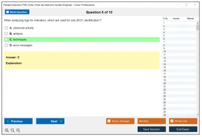Palo Alto Networks PSE-Cortex Palo Alto Networks System Engineer - Cortex Professional Practice test exam simulator test engine exam Prep practice test questions answers Image 6