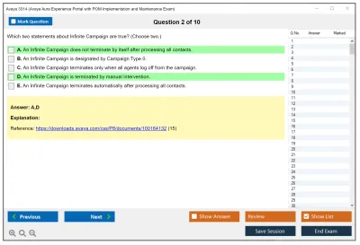 Avaya 3314 Avaya Aura Experience Portal with POM Implementation and Maintenance Exam Practice test exam simulator test engine exam Prep practice test questions answers Image 2