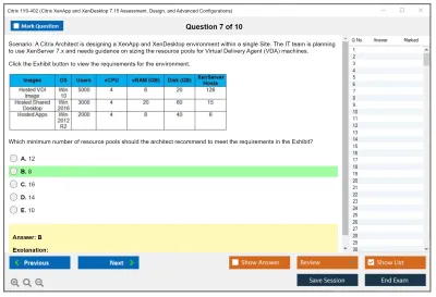 Citrix 1Y0-402 Citrix XenApp and XenDesktop 7.15 Assessment, Design, and Advanced Configurations Practice test exam simulator test engine exam Prep practice test questions answers Image 7