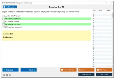 DAMA DMF-1220 Data Management Fundamentals Practice test exam simulator test engine exam Prep practice test questions answers Image 9