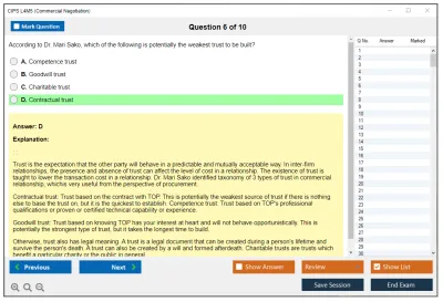 CIPS L4M5 Commercial Negotiation Practice test exam simulator test engine exam Prep practice test questions answers Image 6