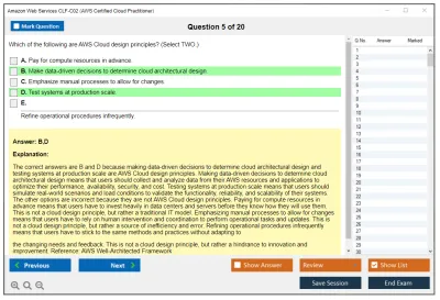 Amazon Web Services CLF-C02 AWS Certified Cloud Practitioner Practice test exam simulator test engine exam Prep practice test questions answers Image 5