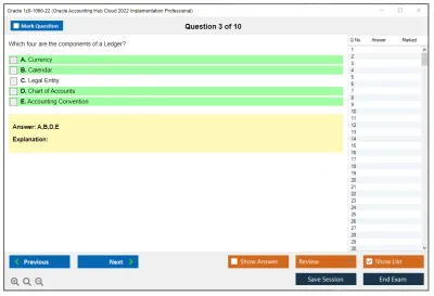 Oracle 1z0-1060-22 Oracle Accounting Hub Cloud 2022 Implementation Professional Practice test exam simulator test engine exam Prep practice test questions answers Image 3