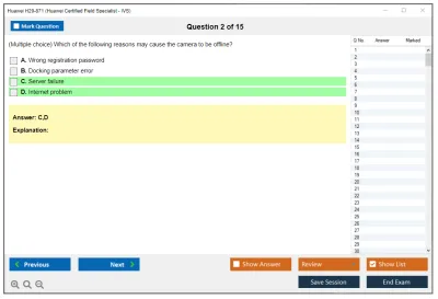Huawei H20-871 Huawei Certified Field Specialist - IVS Practice test exam simulator test engine exam Prep practice test questions answers Image 2