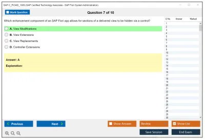 SAP C_FIOAD_1909 SAP Certified Technology Associate - SAP Fiori System Administration Practice test exam simulator test engine exam Prep practice test questions answers Image 7