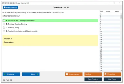 IBM C1000-022 IBM Storage Technical V2 Practice test exam simulator test engine exam Prep practice test questions answers Image 1