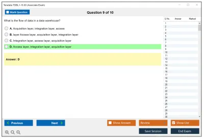 Teradata TDBL1-16.00 Associate Exam Practice test exam simulator test engine exam Prep practice test questions answers Image 9