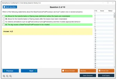 Updated SpringSource CoreSpringV3.2 Exam Prep Practice Test Engine and PDF