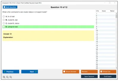 Checkpoint 156-315.81 Check Point Certified Security Expert R81.20 Practice test exam simulator test engine exam Prep practice test questions answers Image 10