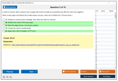 Fortinet NSE6_FWB-6.4 Fortinet NSE 6 - FortiWeb 6.4 Practice test exam simulator test engine exam Prep practice test questions answers Image 5