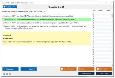 Microsoft MS-102 Microsoft 365 Administrator Exam Practice test exam simulator test engine exam Prep practice test questions answers Image 8