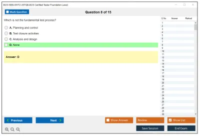 BCS ISEB-SWT2 ISTQB-BCS Certified Tester Foundation Level Practice test exam simulator test engine exam Prep practice test questions answers Image 8