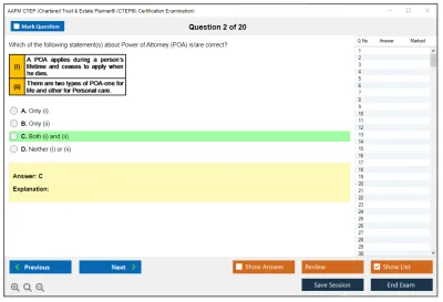AAFM CTEP Chartered Trust & Estate Planner® (CTEP®) Certification Examination Practice test exam simulator test engine exam Prep practice test questions answers Image 2