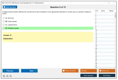 IBM C2010-570 IBM Maximo Asset Management V7.5 Implementation Practice test exam simulator test engine exam Prep practice test questions answers Image 9