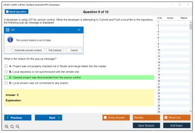 UiPath UiARD UiPath Certified Advanced RPA Developer Practice test exam simulator test engine exam Prep practice test questions answers Image 9