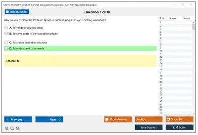 SAP C_FIORDEV_20 SAP Certified Development Associate - SAP Fiori Application Developer Practice test exam simulator test engine exam Prep practice test questions answers Image 7