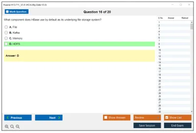 Huawei H13-711_V3.0 HCIA-Big Data V3.0 Practice test exam simulator test engine exam Prep practice test questions answers Image 16