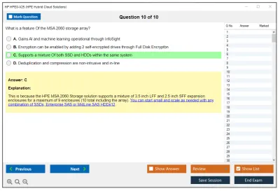 HP HPE0-V25 HPE Hybrid Cloud Solutions Practice test exam simulator test engine exam Prep practice test questions answers Image 10