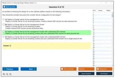 VMware 3V0-21.21 Advanced Design VMware vSphere 7.x Practice test exam simulator test engine exam Prep practice test questions answers Image 9