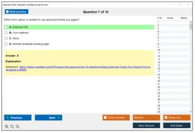 Marketo MCE Marketo Certified Expert Exam Practice test exam simulator test engine exam Prep practice test questions answers Image 7