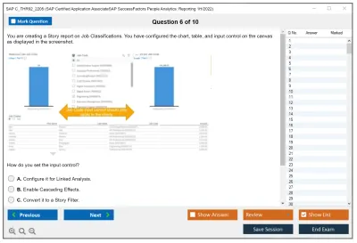 SAP C_THR92_2205 SAP Certified Application AssociateSAP SuccessFactors People Analytics: Reporting 1H/2022 Practice test exam simulator test engine exam Prep practice test questions answers Image 6