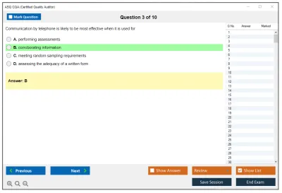 ASQ CQA Certified Quality Auditor Practice test exam simulator test engine exam Prep practice test questions answers Image 3
