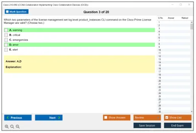 Cisco 210-060 CCNA Collaboration Implementing Cisco Collaboration Devices (CICD) Practice test exam simulator test engine exam Prep practice test questions answers Image 3