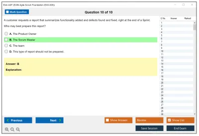 Exin ASF Agile Scrum Foundation Practice test exam simulator test engine exam Prep practice test questions answers Image 10