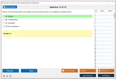 ECCouncil 312-76 Disaster Recovery Professional Practice Test Practice test exam simulator test engine exam Prep practice test questions answers Image 13