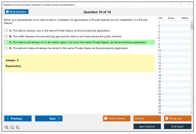 Salesforce Heroku-Architect Salesforce Certified Heroku Architect Practice test exam simulator test engine exam Prep practice test questions answers Image 10