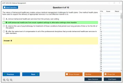 AHIP AHM-540 Medical Management Practice test exam simulator test engine exam Prep practice test questions answers Image 4