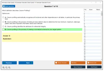 Informatica Data-Quality-10-Developer-Specialist Data Quality 10: Developer Specialist Exam Practice test exam simulator test engine exam Prep practice test questions answers Image 7