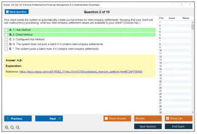 Oracle 1z0-342 JD Edwards EnterpriseOne Financial Management 9.2 Implementation Essentials Practice test exam simulator test engine exam Prep practice test questions answers Image 2