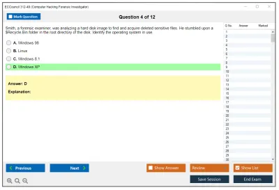 ECCouncil 312-49 Computer Hacking Forensic Investigator Practice test exam simulator test engine exam Prep practice test questions answers Image 4