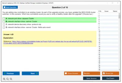 Network Appliance NS0-183 NetApp Certified Storage Installation Engineer, ONTAP Practice test exam simulator test engine exam Prep practice test questions answers Image 2