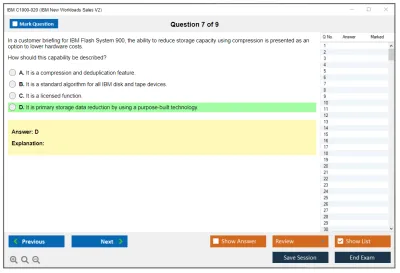 IBM C1000-020 IBM New Workloads Sales V2 Practice test exam simulator test engine exam Prep practice test questions answers Image 7