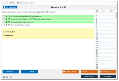 Huawei H11-861_V2.0 HCIP-Video Conference V2.0 Practice test exam simulator test engine exam Prep practice test questions answers Image 6