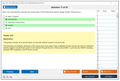 Cisco 100-105 ICND Interconnecting Cisco Networking Devices Part 1 Practice test exam simulator test engine exam Prep practice test questions answers Image 11