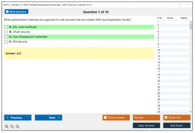 SAP C_C4H460_21 SAP Certified Associate - Developer - SAP Sales and Service Cloud Practice test exam simulator test engine exam Prep practice test questions answers Image 1
