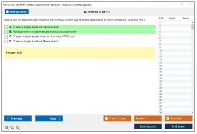 ServiceNow CIS-HAM Certified Implementation Specialist - Hardware Asset Management Practice test exam simulator test engine exam Prep practice test questions answers Image 3