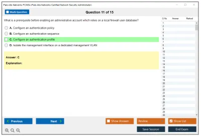 Palo Alto Networks PCNSA Palo Alto Networks Certified Network Security Administrator (PAN-OS 10.0) Practice test exam simulator test engine exam Prep practice test questions answers Image 11