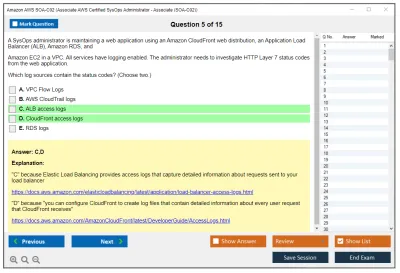 Amazon AWS SOA-C02 AWS Certified SysOps Administrator - Associate (SOA-C02) Practice test exam simulator test engine exam Prep practice test questions answers Image 5