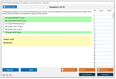 Cisco 300-630 Implementing Cisco Application Centric Infrastructure - Advanced (DCACIA) Practice test exam simulator test engine exam Prep practice test questions answers Image 3