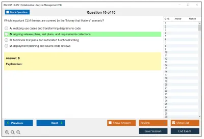 IBM C9510-052 Collaborative Lifecycle Management V4 Practice test exam simulator test engine exam Prep practice test questions answers Image 10