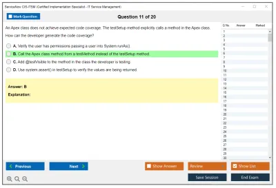 ServiceNow CIS-ITSM Certified Implementation Specialist - IT Service Management Practice test exam simulator test engine exam Prep practice test questions answers Image 11