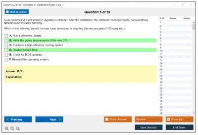CompTIA 220-1001 CompTIA A+ Certification Exam: Core 1 Practice test exam simulator test engine exam Prep practice test questions answers Image 5